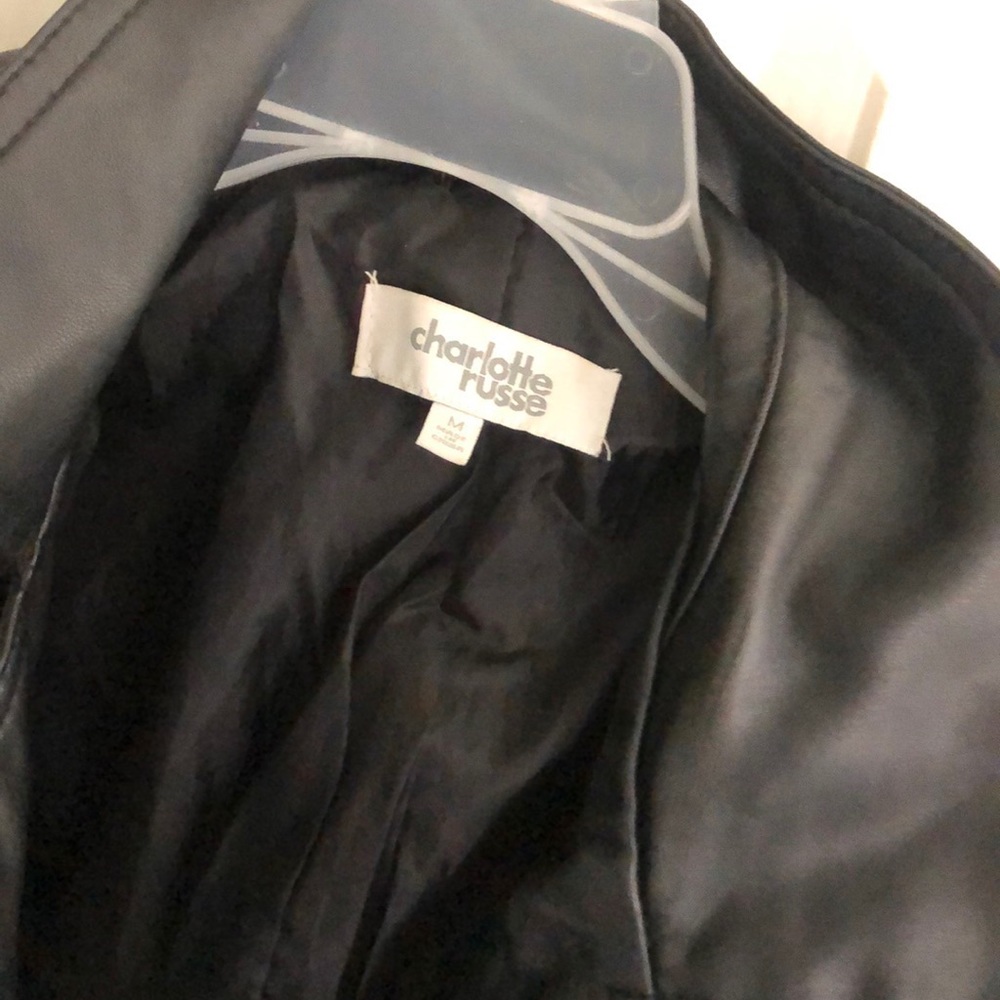 Charlotte Russe Leather Jacket Medium - Picture 3 of 6